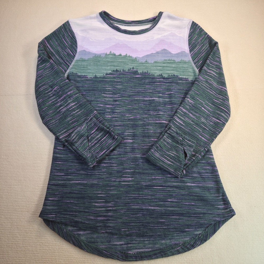 Climate Right Women's Lilac Mountain Thermal Top Crew Neck Sz L/G